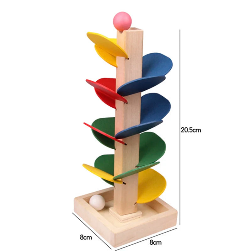 Montessori Wooden Marble Run