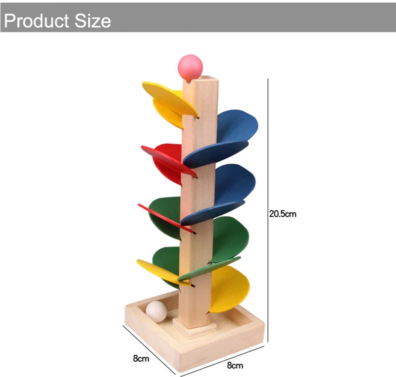 Montessori Wooden Marble Run