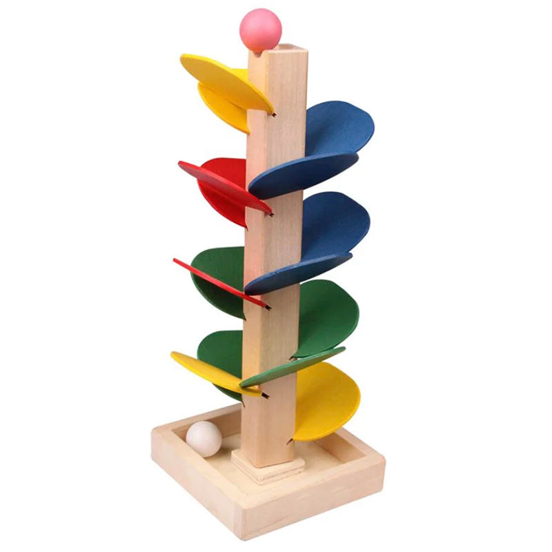 Montessori Wooden Marble Run